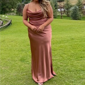 Dusty rose wedding dress